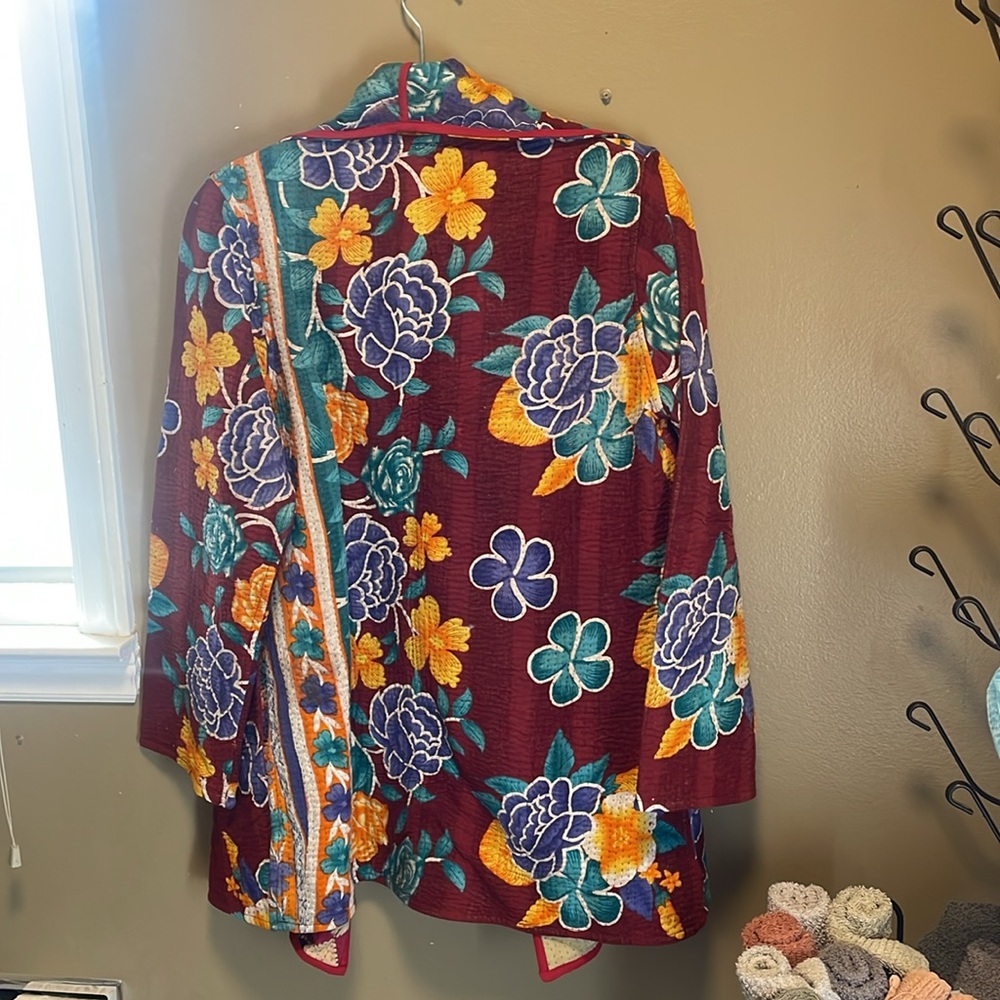 Nwot Reversible Kantha Patchwork Jacket - image 2